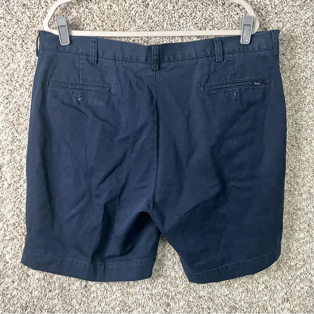 POLO by Ralph Lauren Shorts Men’s 40 Navy Blue Classic‎ Fit Pleated Front 9”